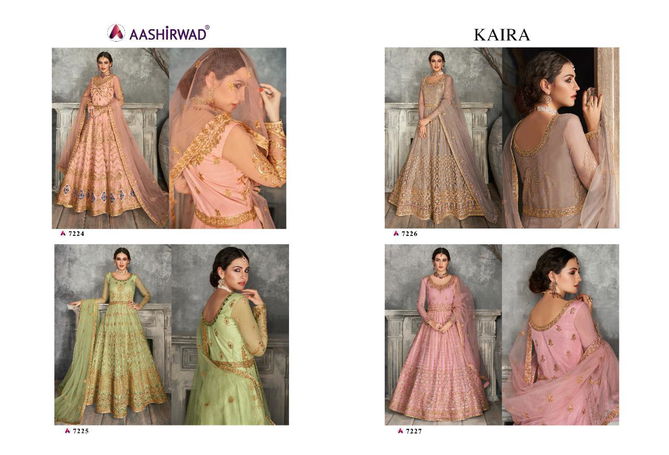 Aashirwad Kaira Net Embroidered Wedding Salwar Suits Catalog